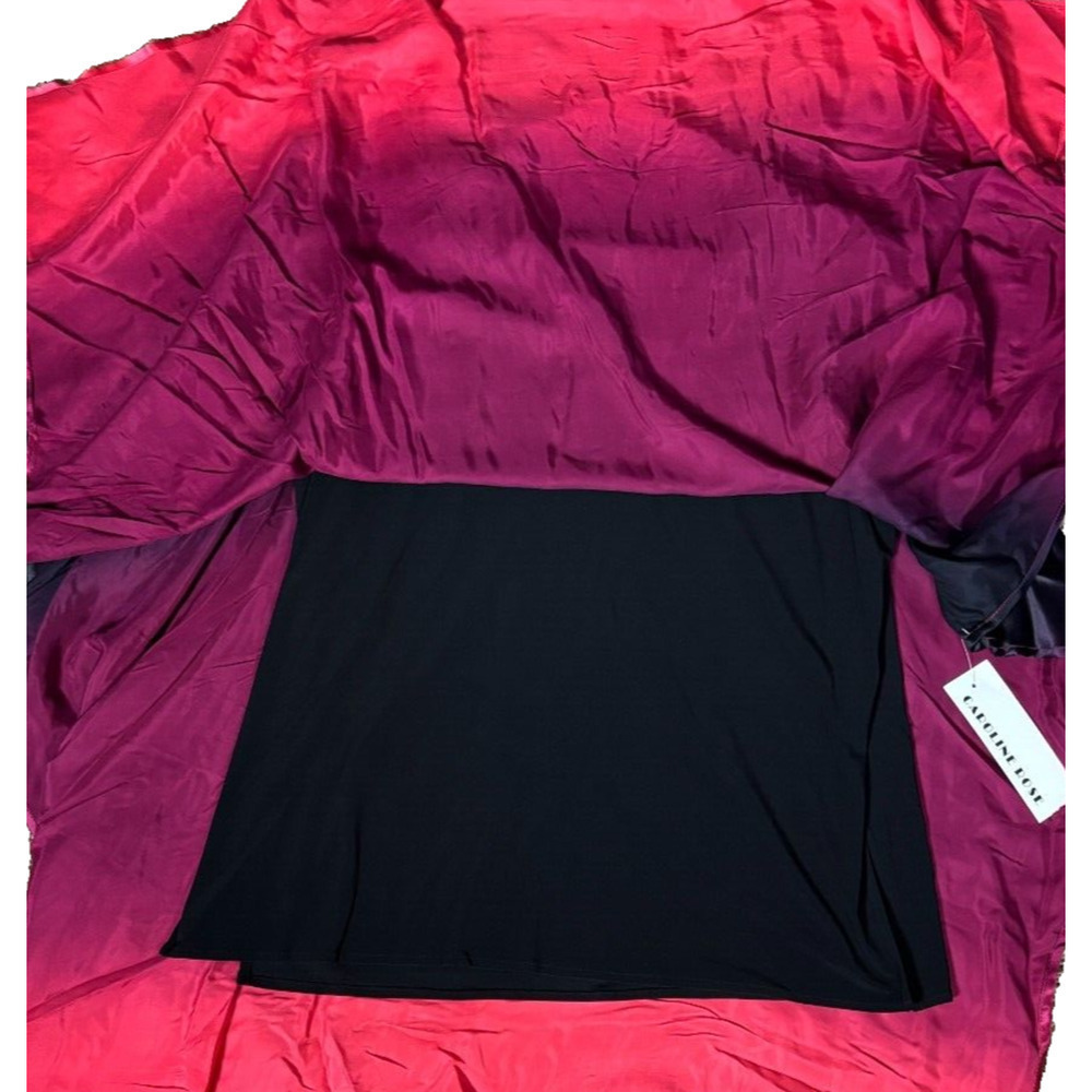 New Caroline Rose Ombre Silk Tunic Size Large Pocho Purple Quiet Luxury Artsy - Picture 8 of 14